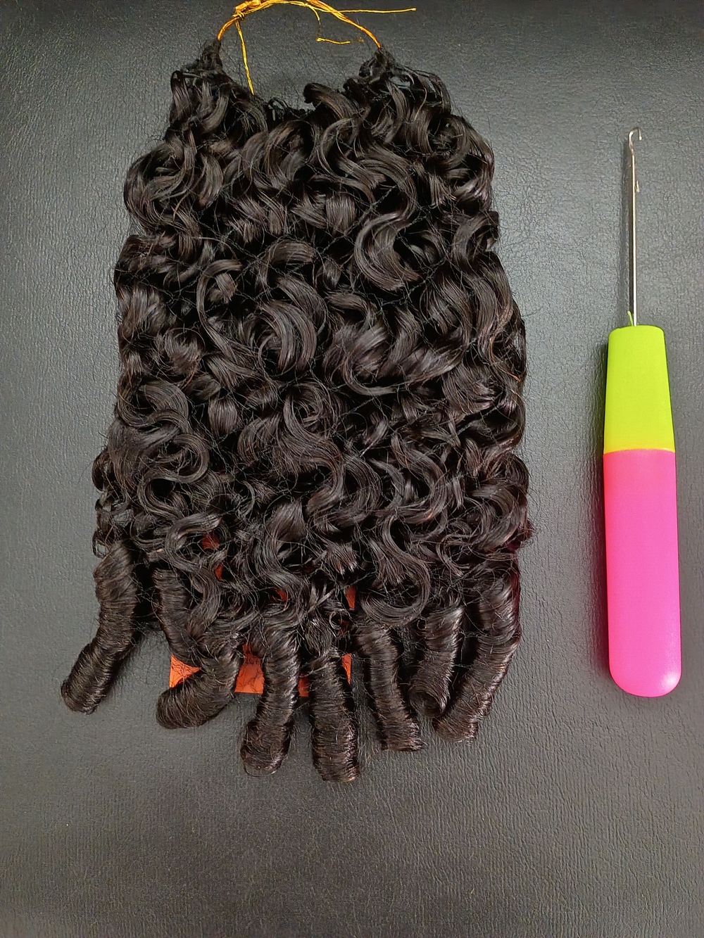 100% Human Hair Burmese Curly Crochet Hair 11.5" 50 Strands + Hook